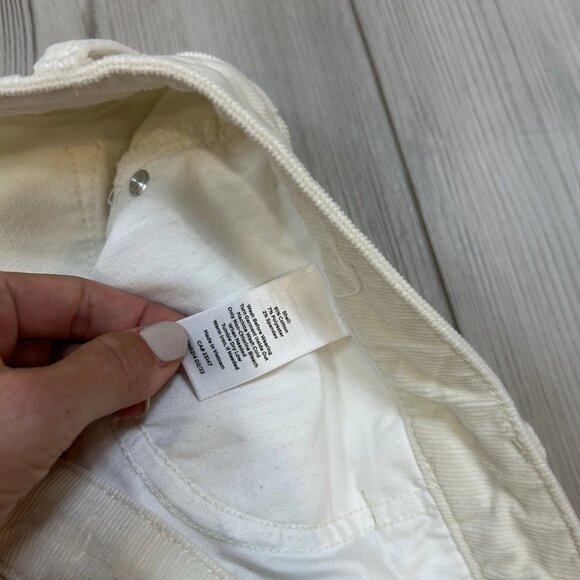 Talbots Corduroy Jeggings High Waist Ankle Length Women’s Ivory Cream Size 14 - Picture 10 of 11
